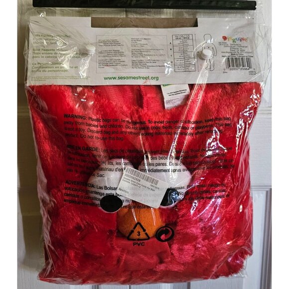 Elmo Sesame Street Costume Halloween Kids Red Monster Toddler Furry Hood 4-6 - Picture 3 of 4
